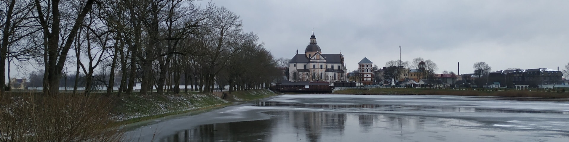 Architecture of Nesvizh Castle and town, Belarus.
