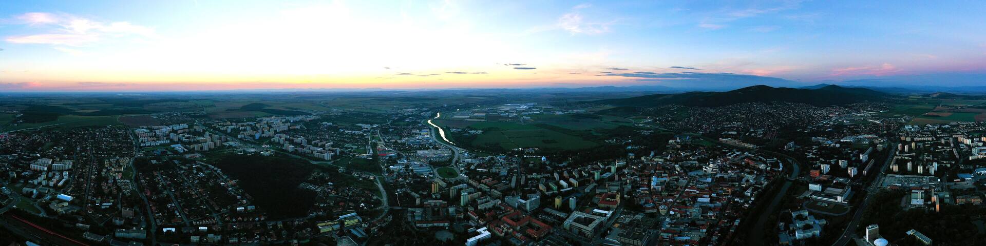Aerial view of the city of Nitra in Slovakia