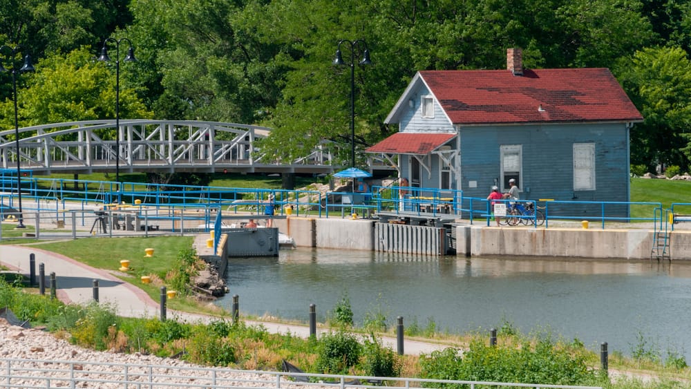 Government Locks on Fox River, De Pere, Wisconsin
