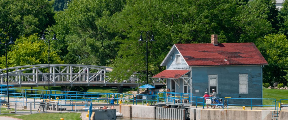 Government Locks on Fox River, De Pere, Wisconsin