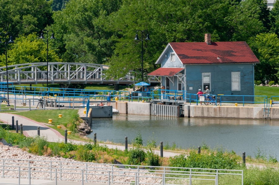 Government Locks on Fox River, De Pere, Wisconsin