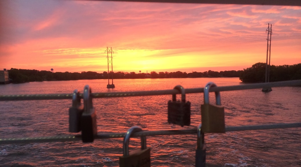Taken from Sunset Point--an over-water walkway that juts out into the Fox River just below the De Pere dam...excellent spot for viewing the sunset