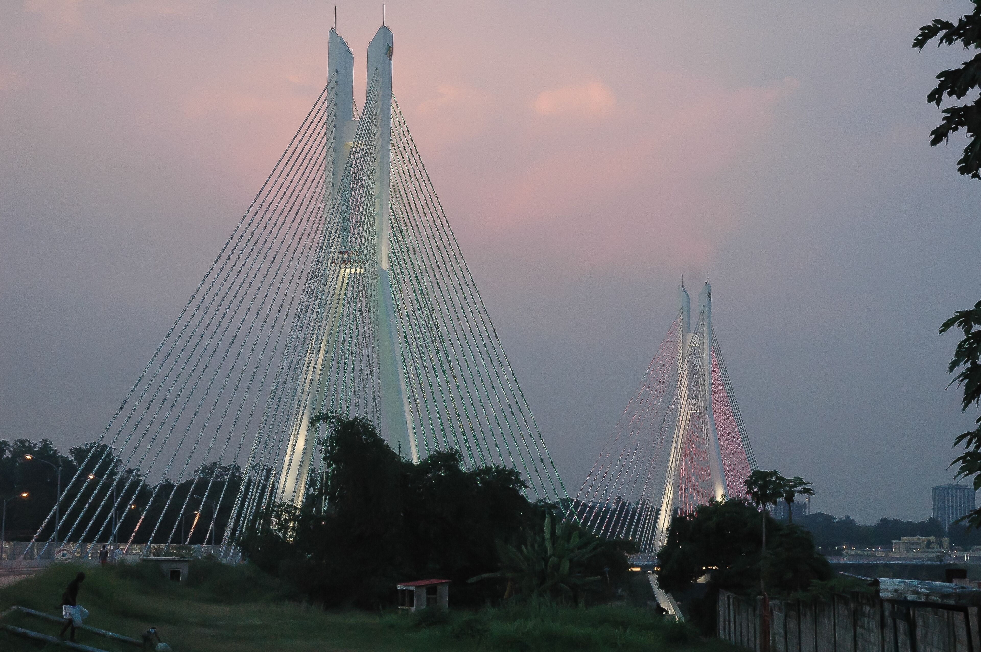 Bridge Pont de la corniche in Brazzaville, republic of Congo.