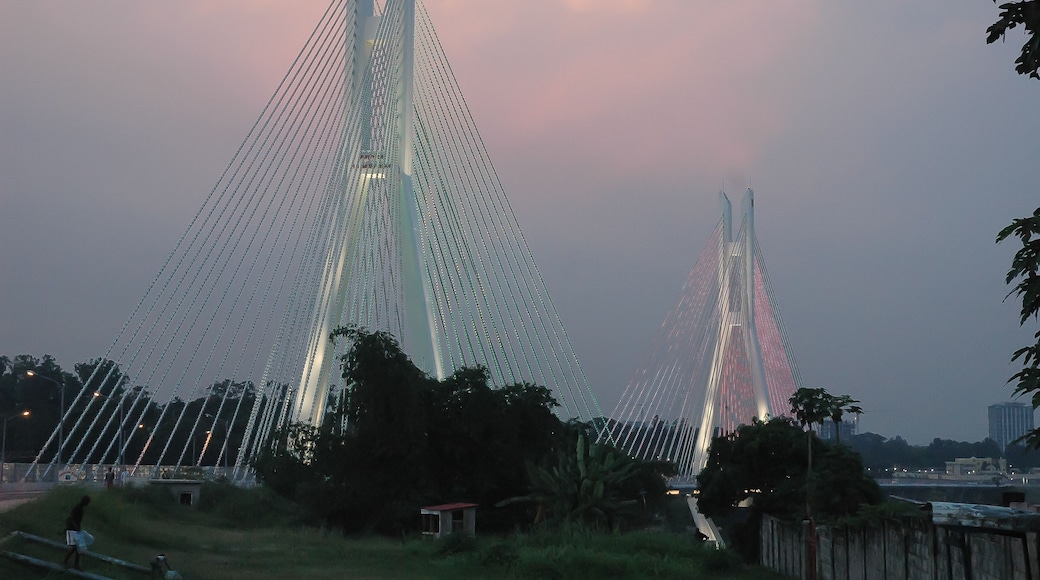 Bridge Pont de la corniche in Brazzaville, republic of Congo.