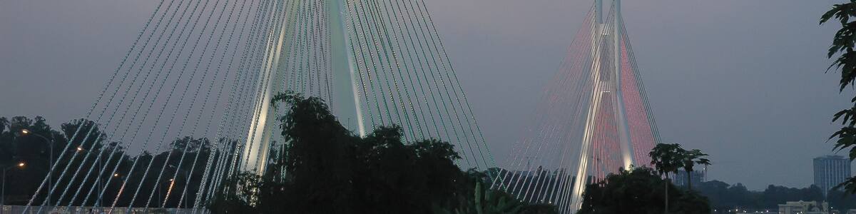 Bridge Pont de la corniche in Brazzaville, republic of Congo.