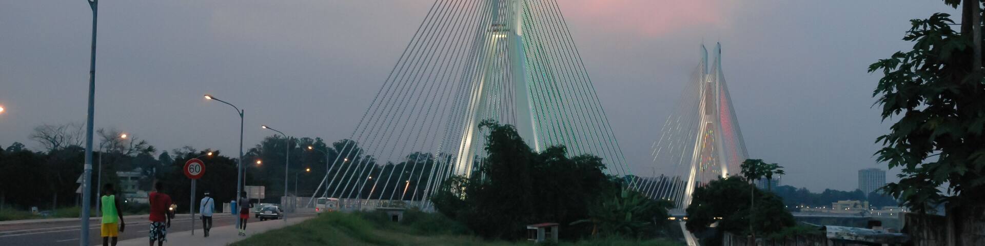 Bridge Pont de la corniche in Brazzaville, republic of Congo.