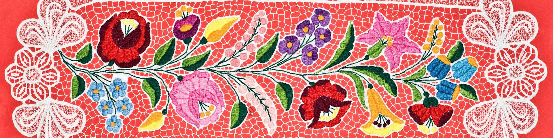 Hungarian embroidery table cloth