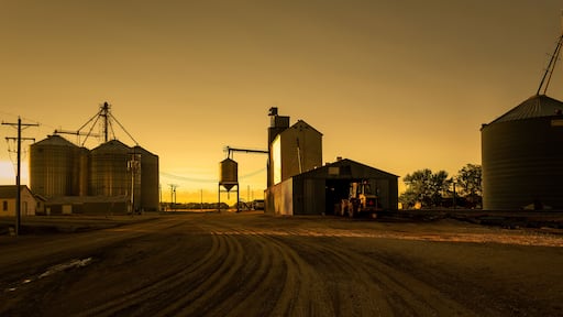 sunset in nebraska farm operation