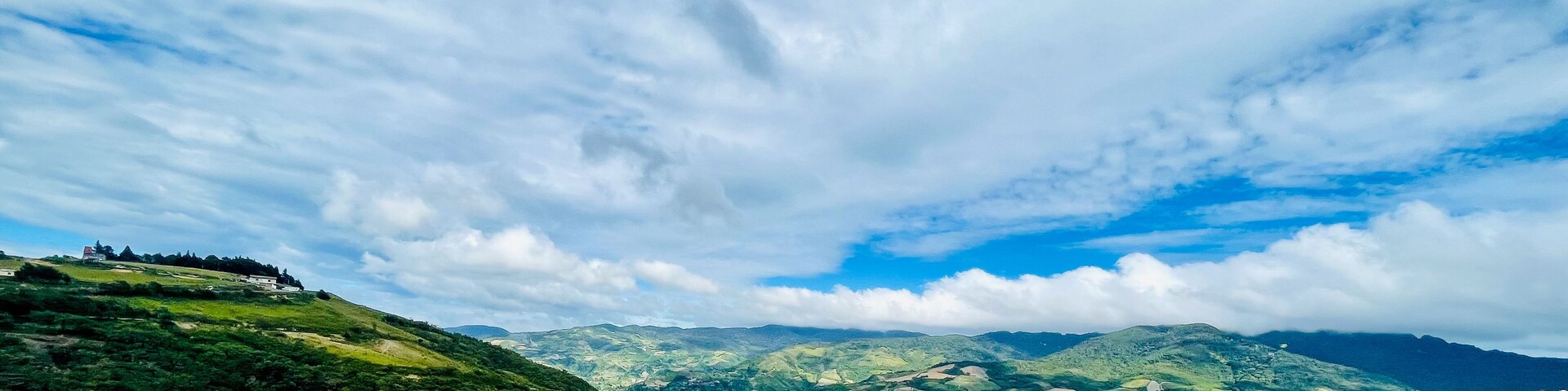 Panoramic view lomas de cubiro beautiful Venezuelan town south of Barquisimeto. tourist spot. adventure and travel concept