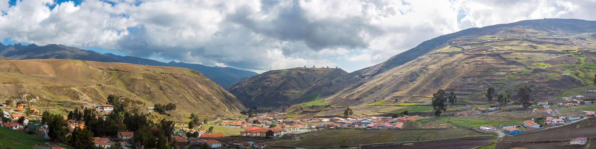 Landscape of the mountains in Merida near Los Nevados, Venezuela