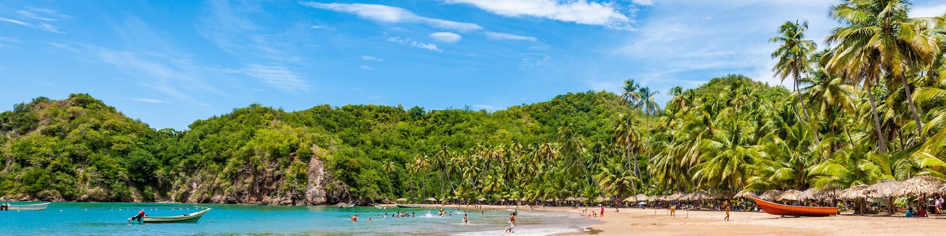 Sucre, Venezuela- September 17, 2011: Beautiful and sunny day in Playa Medina. Sucre State, Venezuela