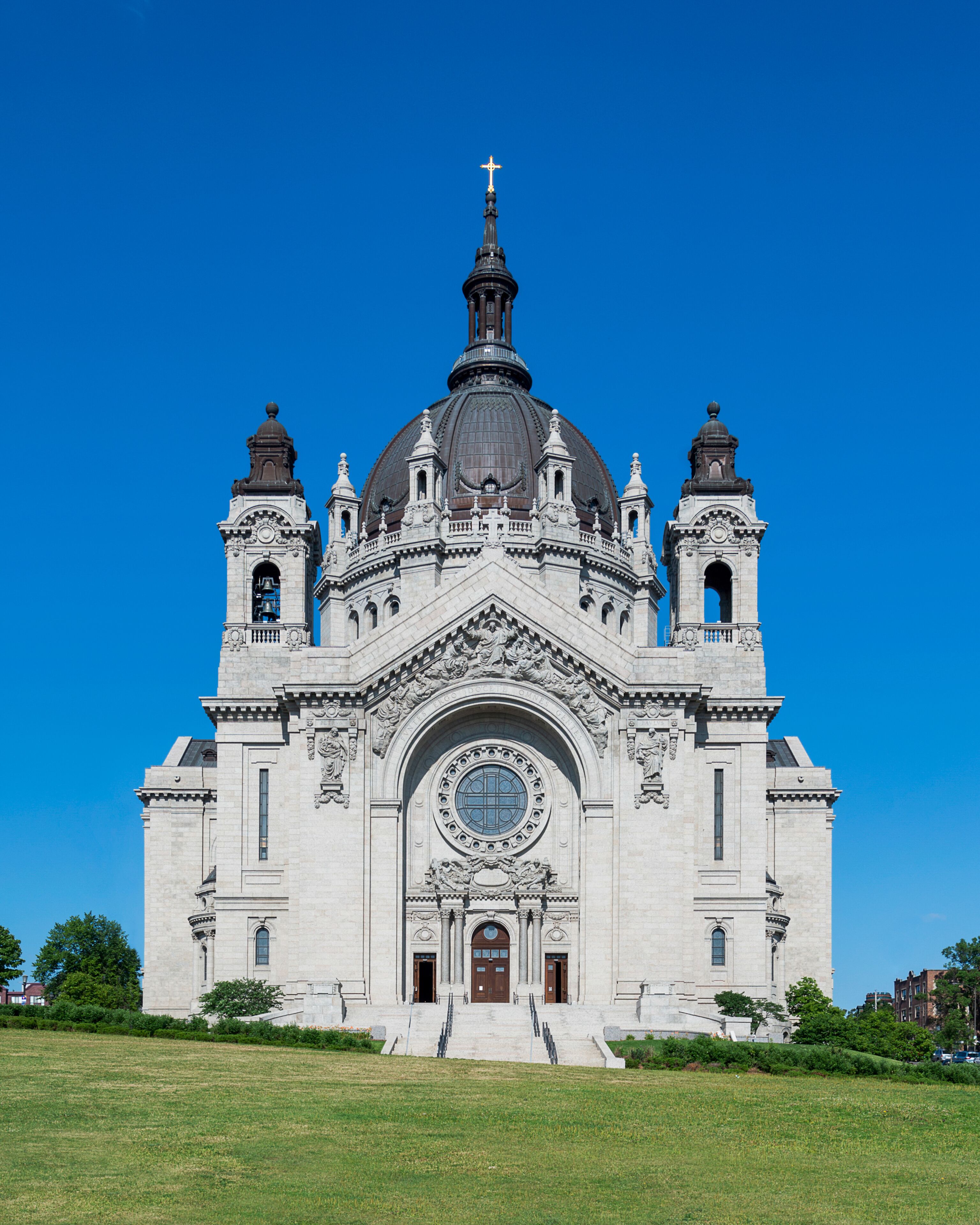 Exterior of the Cathedral of St. Paul in St Paul, Minnesota
