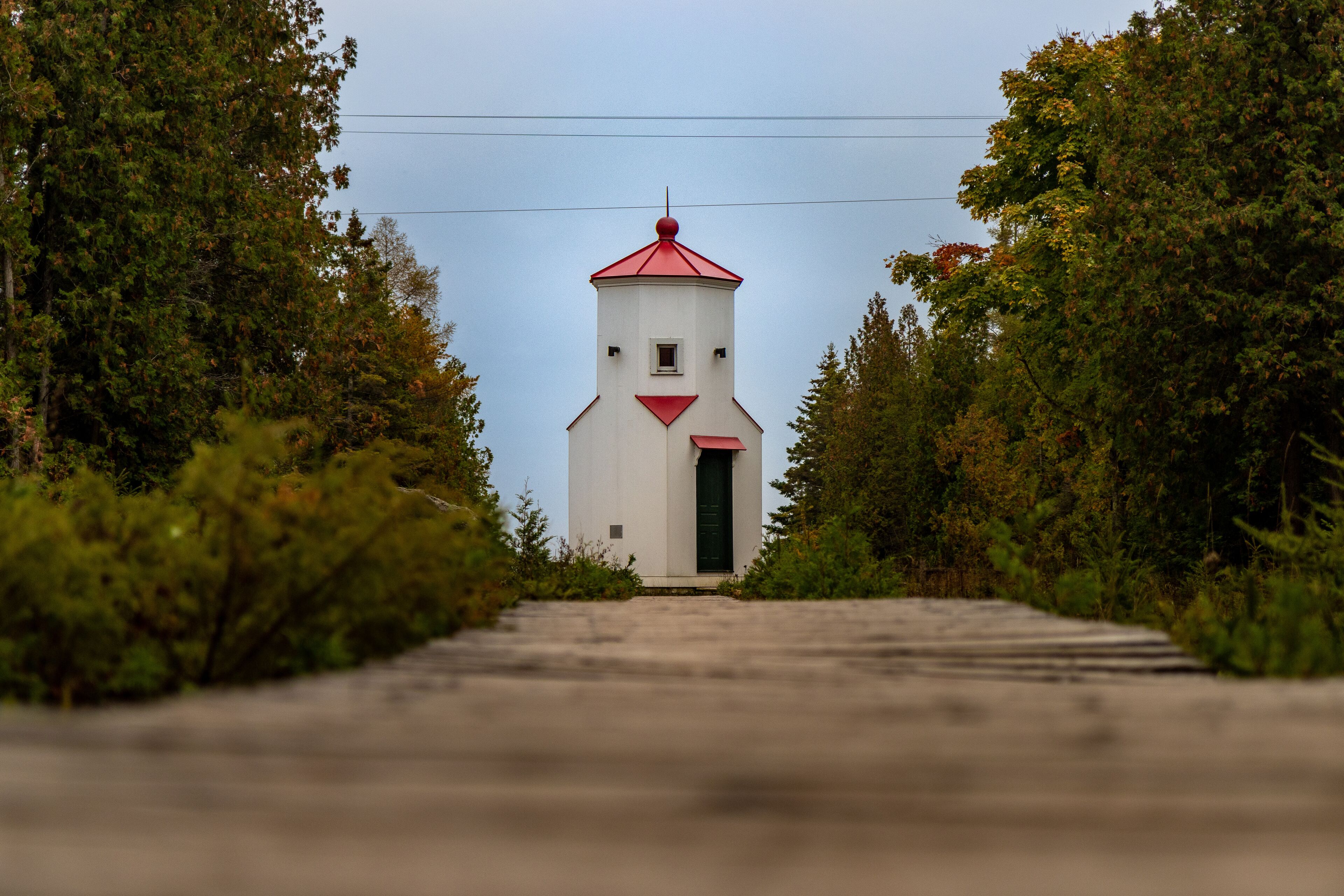 Building at the Ridges Sanctuary nature preserve in Baileys Harbor, Wisconsin