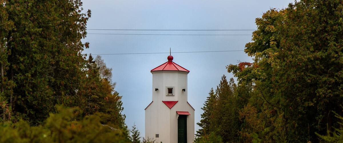 Building at the Ridges Sanctuary nature preserve in Baileys Harbor, Wisconsin