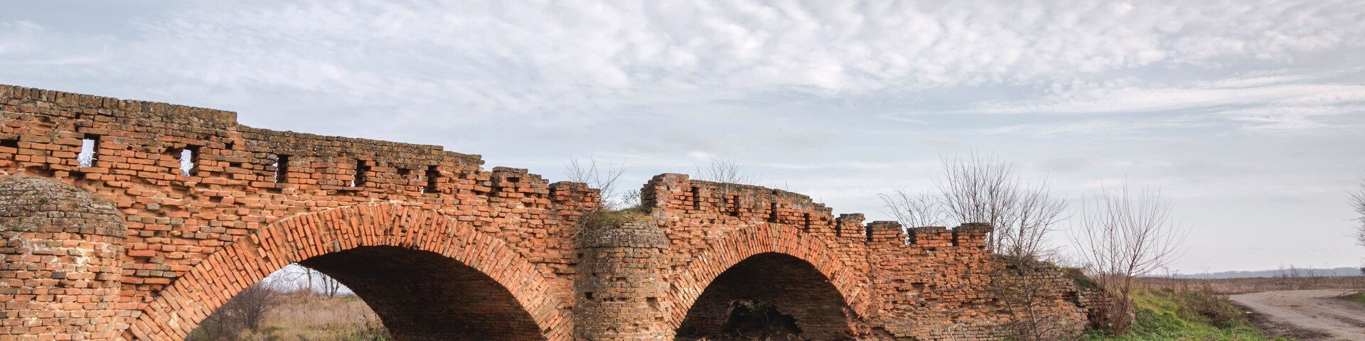 "Bridge of Maria Theresa" or "Bridge of Eugene of Savoy" (as the locals call it) is one of the most amazing buildings in Serbia. Masonry made of bricks. Serbia, village Plocica, South Banat.