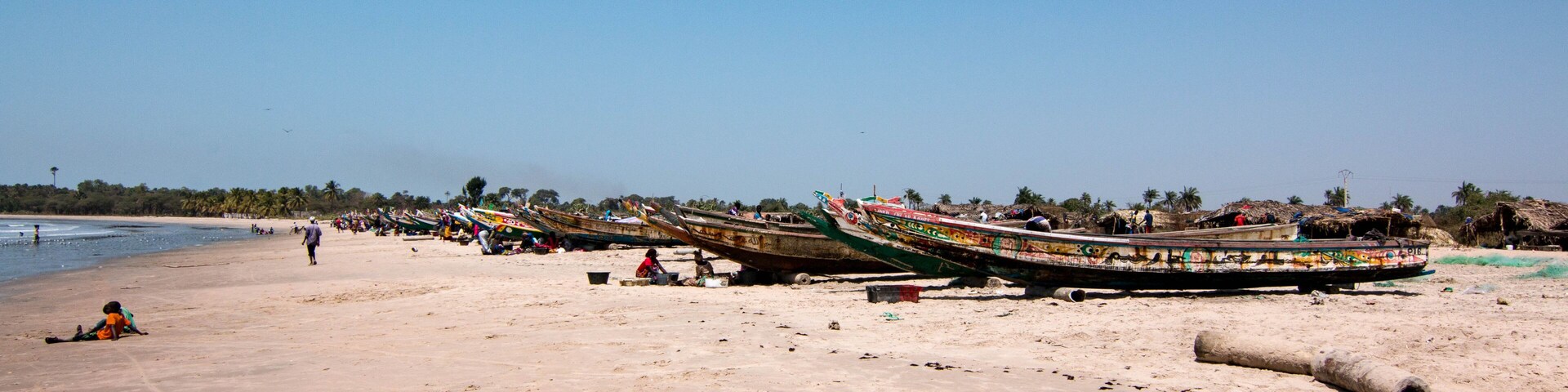 Fishing boats in the Gambia, West Africa