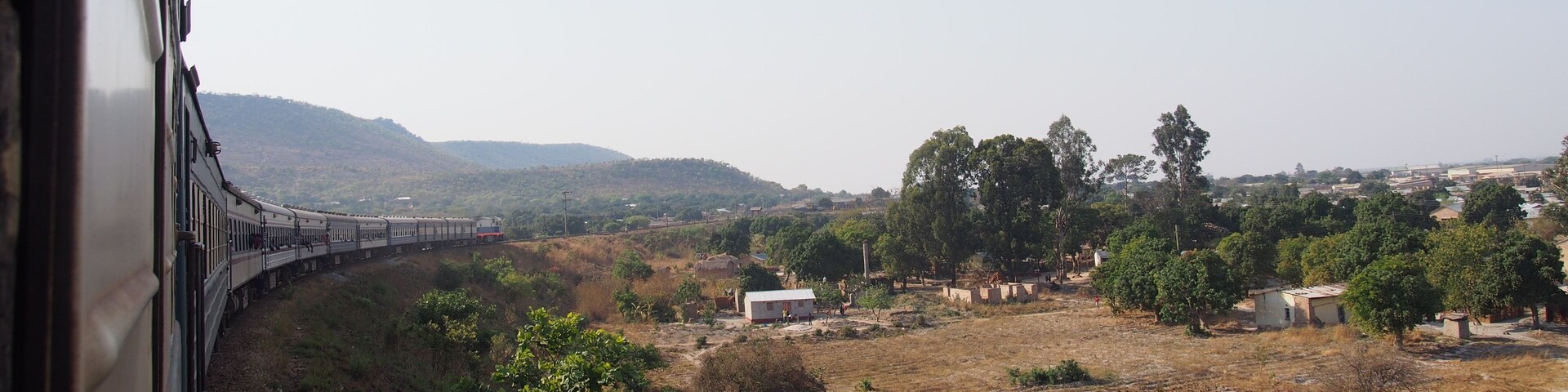 Looking out the window at the train and the view, TAZARA, Tanzania Zambia Railway, Tanzania