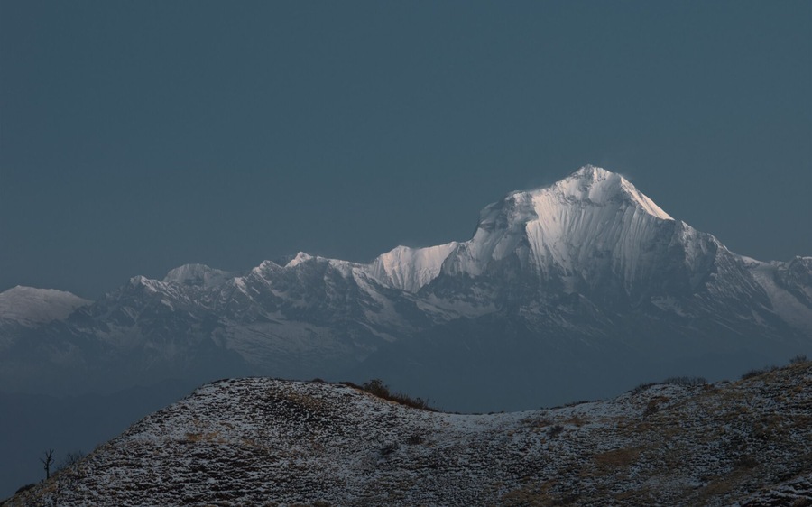 Mt. Dhaulagiri viewed from Mulde hill