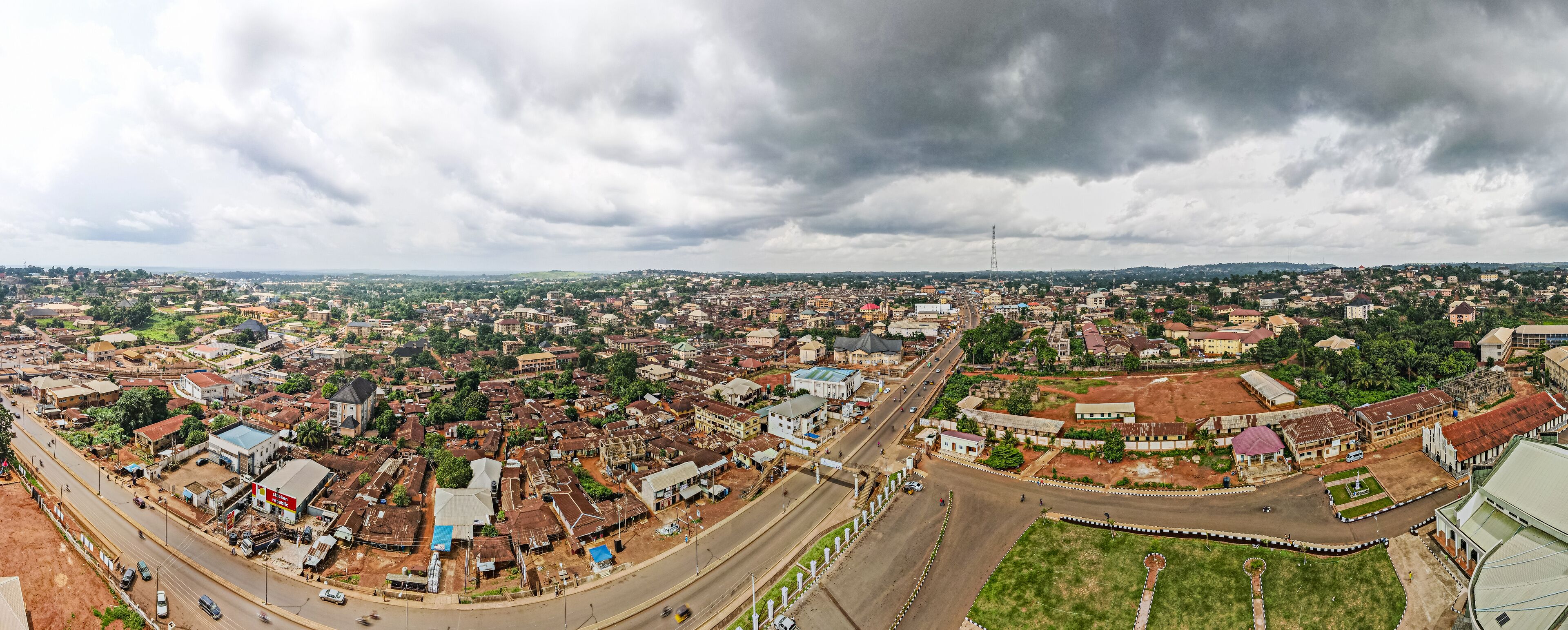 A panoramic view of the city of Nsukka in Enugu, Nigeria