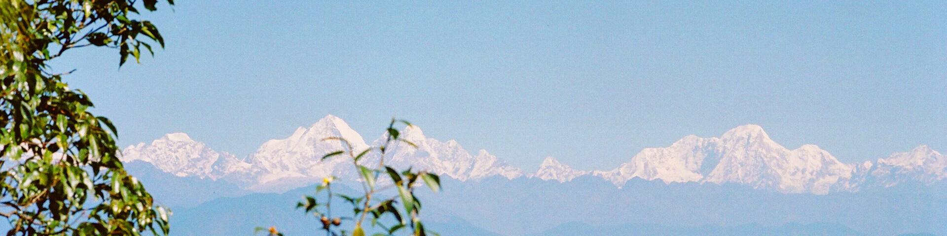 mountain landscape with blue sky