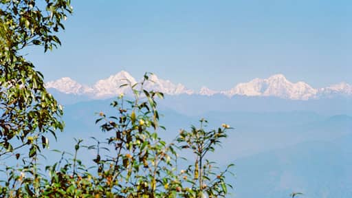 mountain landscape with blue sky