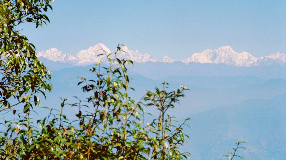 mountain landscape with blue sky