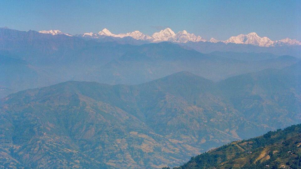 view of the mountains