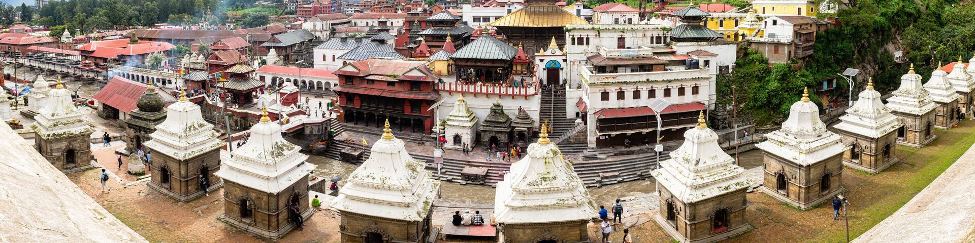 Pashupati is an hindi temple and place of cremations at river bank in kathmandu, nepal