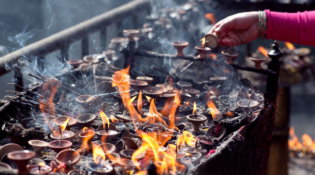 Offering candles for Puja ceremony, Nepal