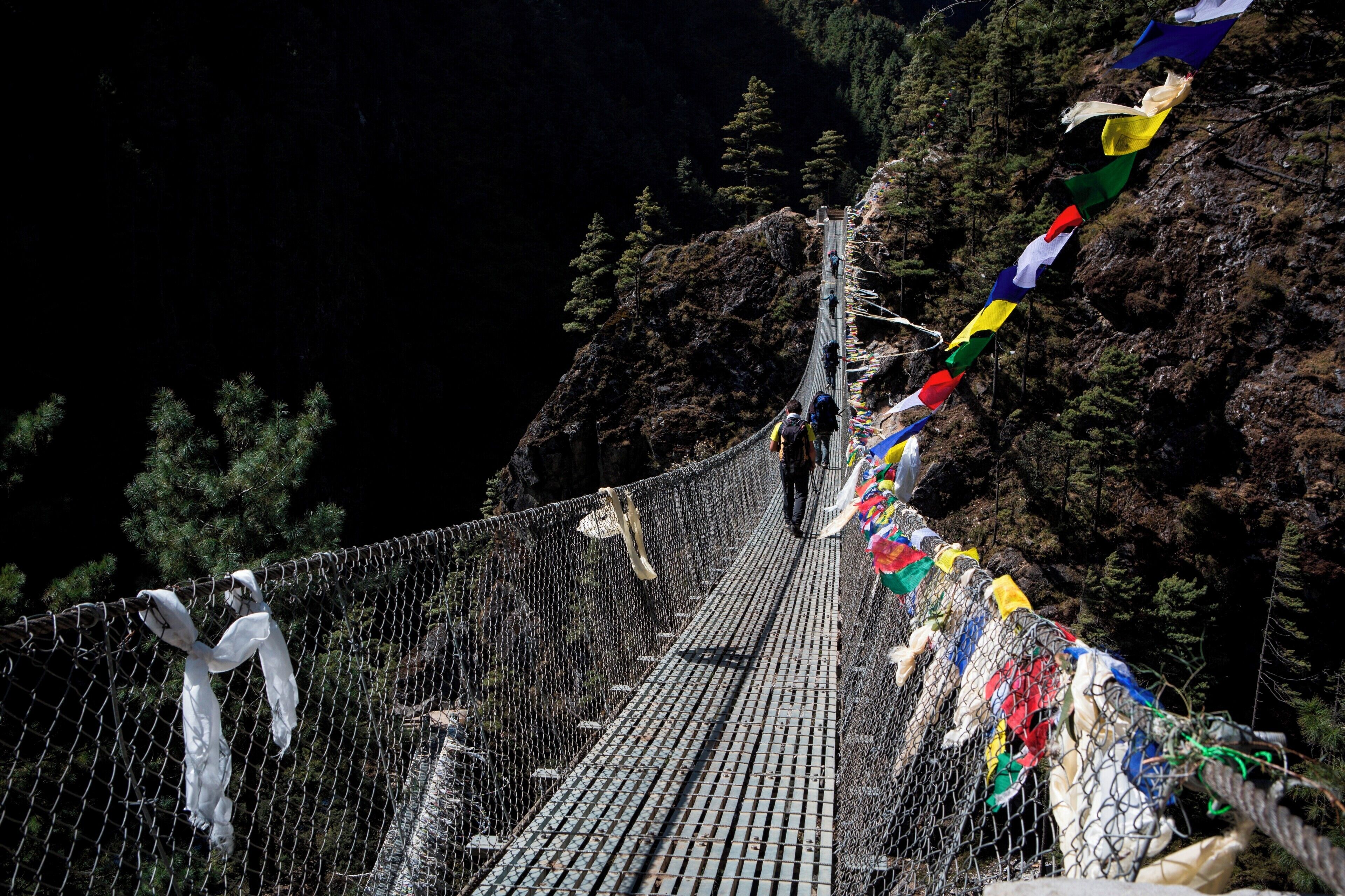 This swing bridge lies on the way to Everest Base Camp and gives you a majestic view of the valley and the crystal clear river.