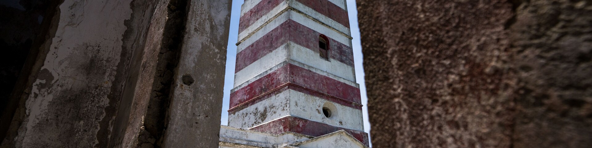 Drone shot of a Lighthouse in Mozambique Africa