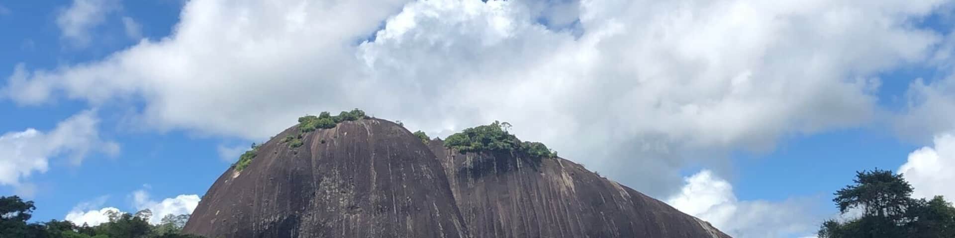 It’s a three hour walk throughout the jungle and one hour on the Hill to clim this beautifull mountain with an amazing view