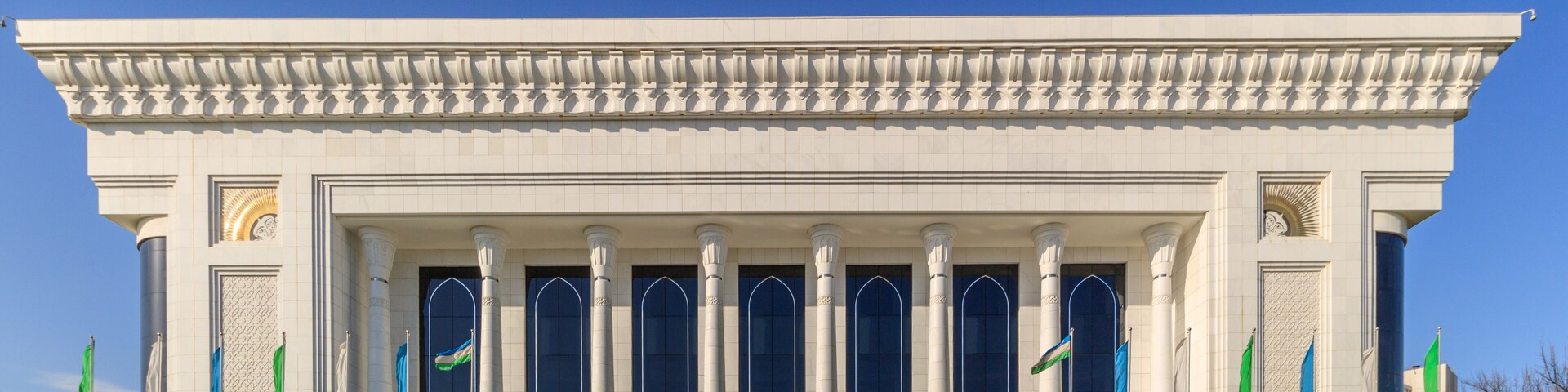 Facade of the building, Palace of Forums, Tashkent, Uzbekistan