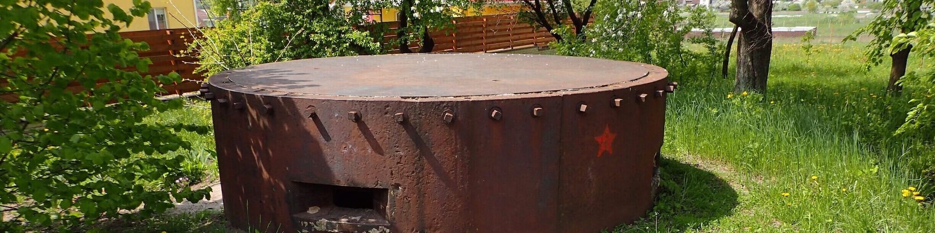 Nicely preserved WW2 bunker. 11 men were killed inside trying to fend off the Germans in WW2