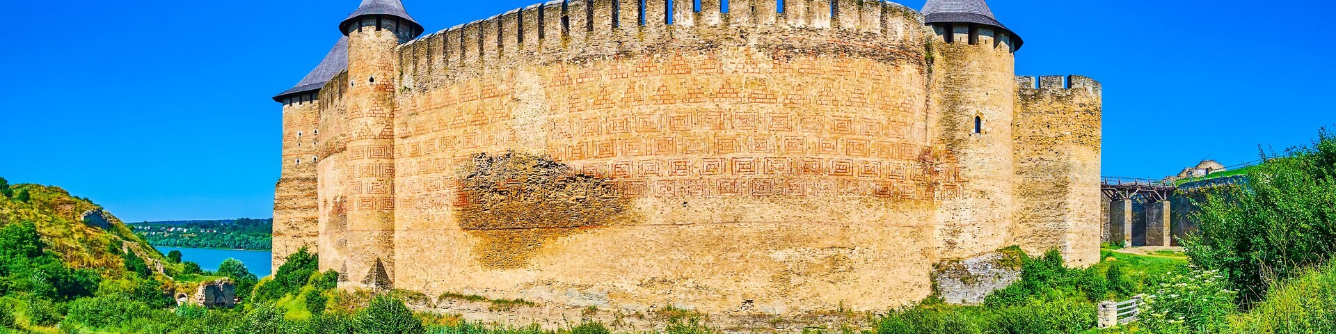 Impressive medieval Khotyn Fortress, Ukraine
