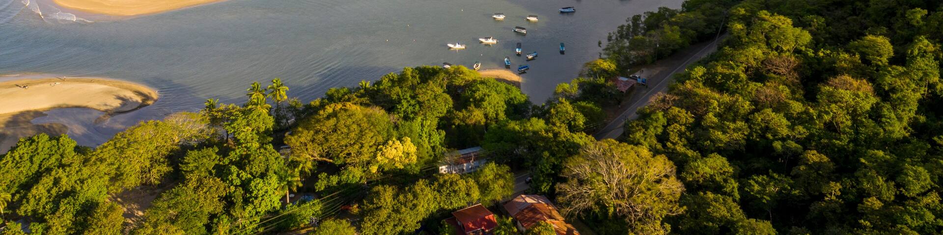 River mouth and Playa Grande