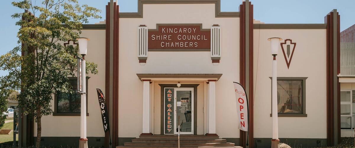 Kingaroy Art Gallery featuring a small town or village and heritage elements