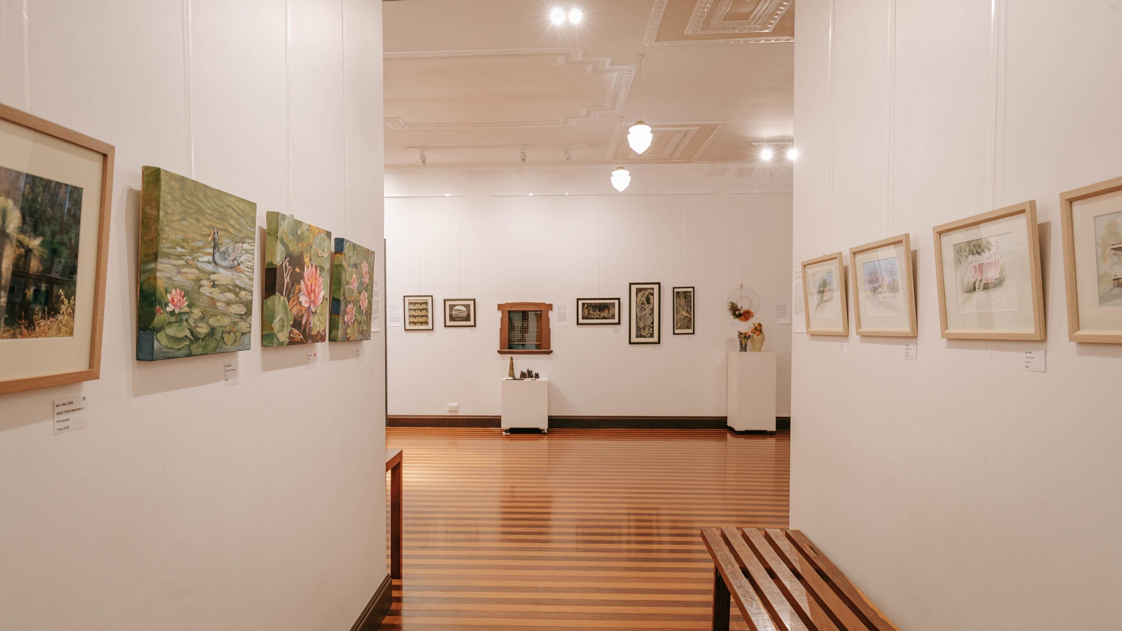 Kingaroy Art Gallery which includes art and interior views