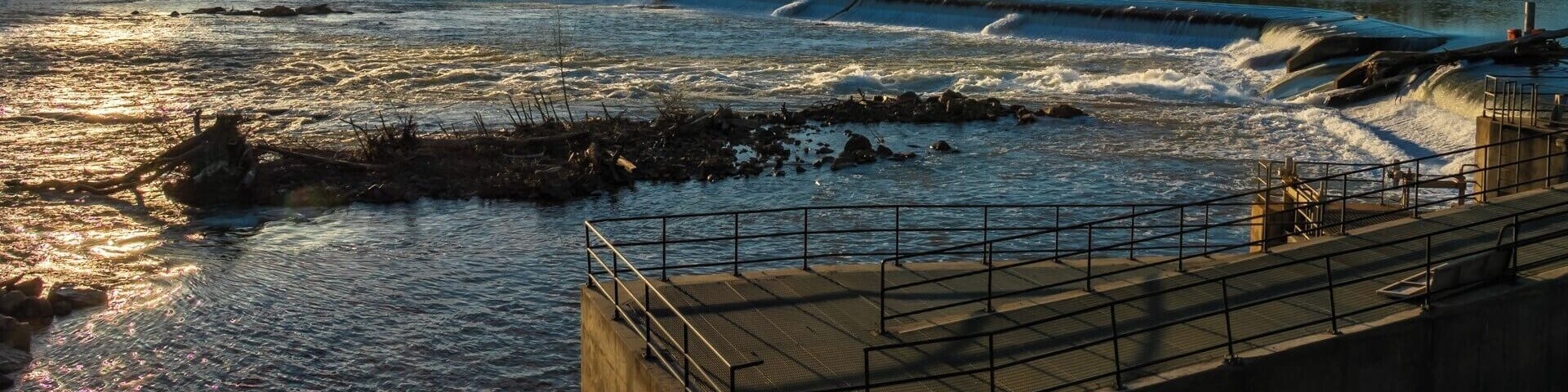 The view at the end of the canal trail from Columbia's Riverfront Park. It is a beautiful city park! For a video guide of the park and trail, please visit: https://www.hdcarolina.com/episode/riverfront-park-canal-trail