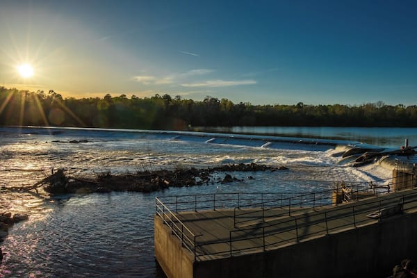 The view at the end of the canal trail from Columbia's Riverfront Park. It is a beautiful city park! For a video guide of the park and trail, please visit: https://www.hdcarolina.com/episode/riverfront-park-canal-trail