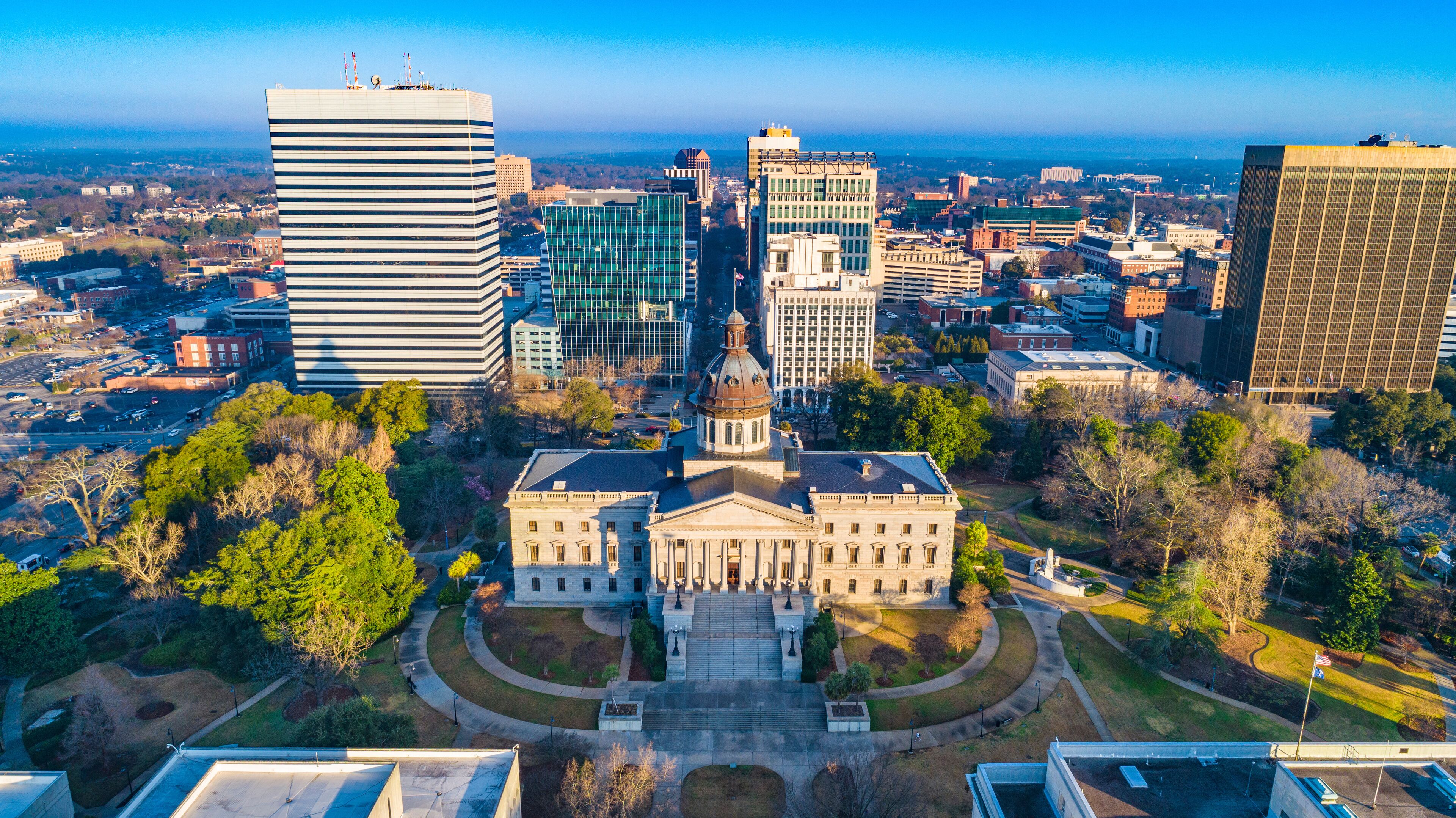 Columbia, South Carolina, USA State House Aerial