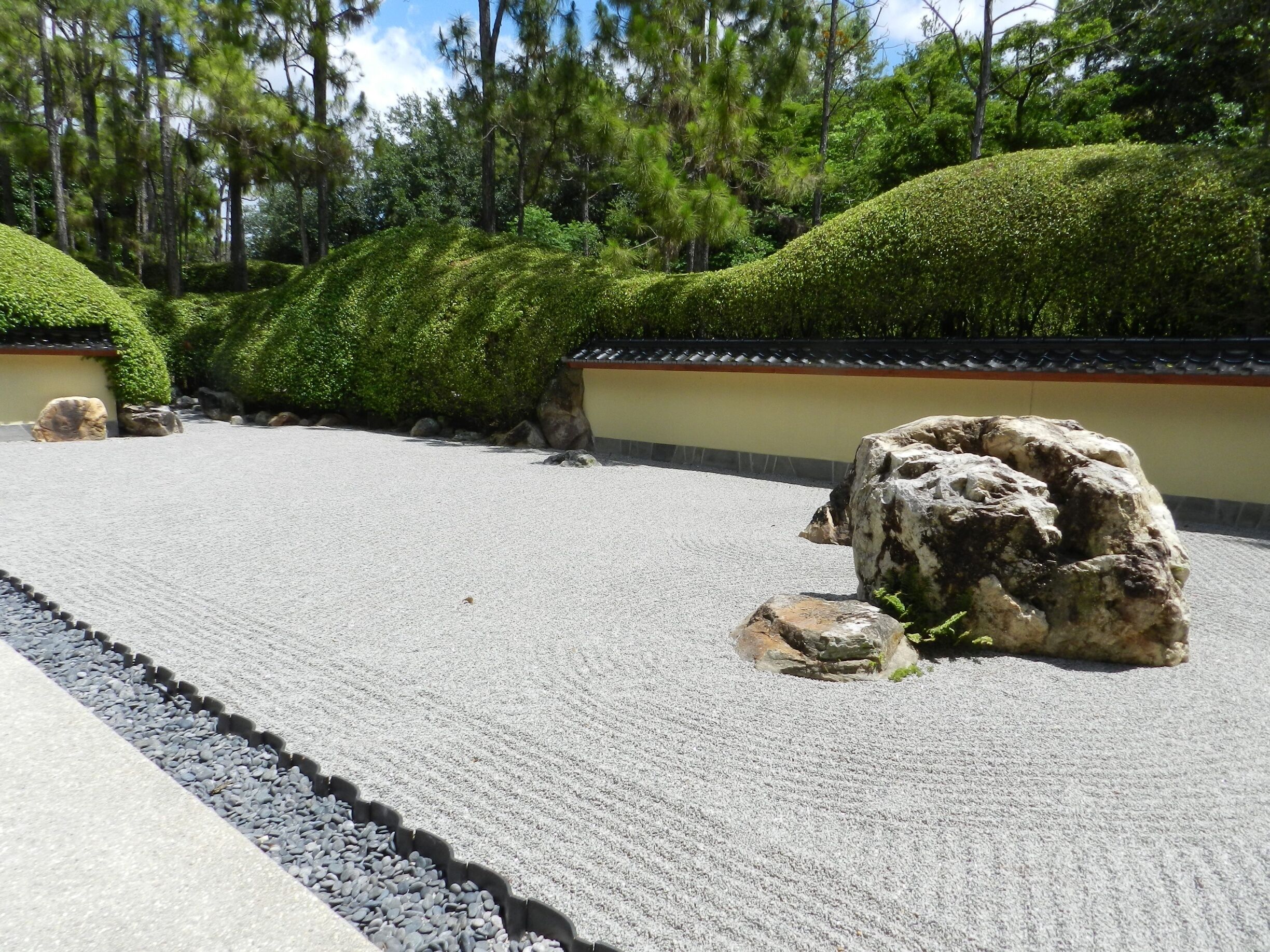The Morikami Gardens are in South Florida but when you're there, it's like you're in Japan - the design is very authentic such as this "Late Rock Garden."  