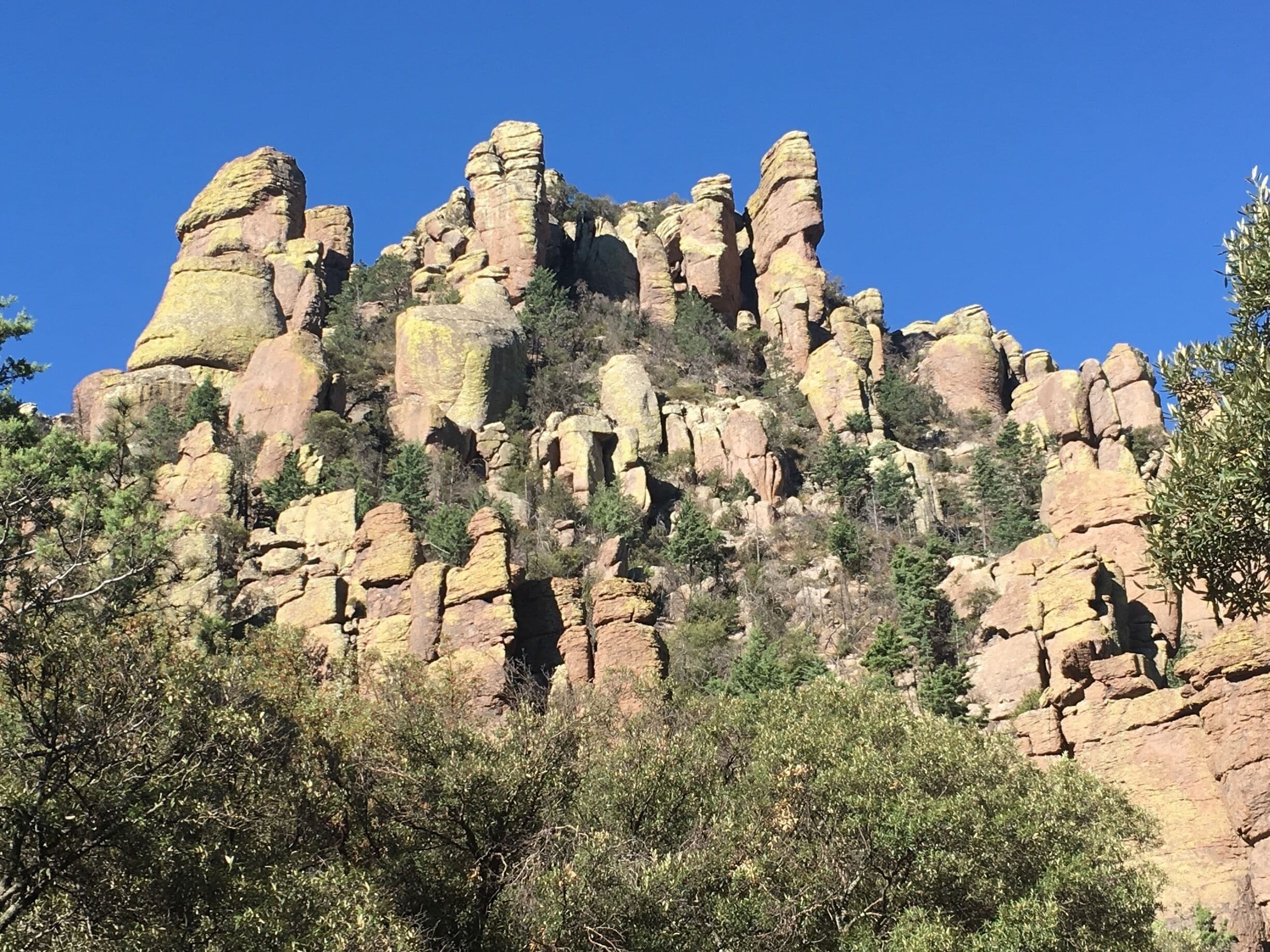 Second stop on the #roadtrip, #Chiricahua #NationalMonument. I did not expect to find such extraordinary sights. We got to the park at night, when we woke up I was in awe. So #beautiful. By far the most noticeable natural features in the monument are the rock pinnacles for which the monument was created to protect. Rising sometimes hundreds of feet into the air, many of these pinnacles are balancing on a small base, seemingly ready to topple over at any time. The Civilian Conservation Corps, during their occupation here in the 1930s, named many of the rock formations that can be seen today.