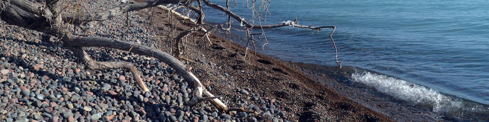 Balkhash lake, central Kazakhstan.Near Priozersk - former Soviet anti-ballistic missile testing range Sary Shagan