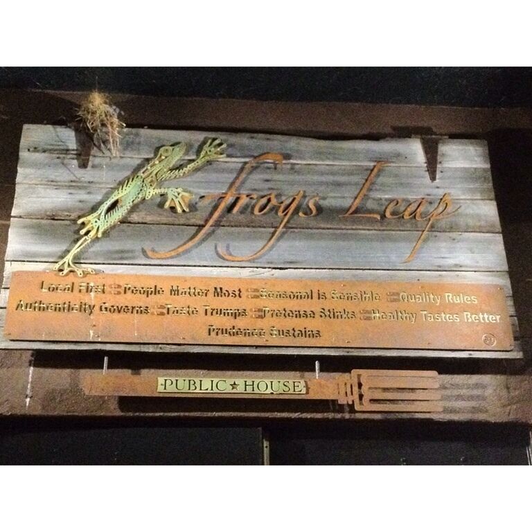 Had an awesome meal in Waynesville, NC at Frogs LeapPublic House.  This is fancy food, almost all from local farms.