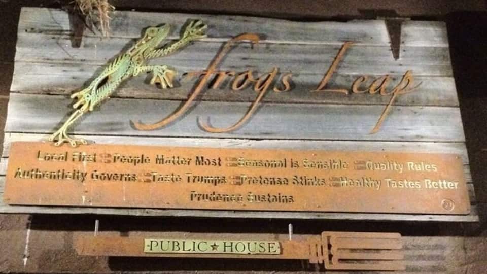 Had an awesome meal in Waynesville, NC at Frogs LeapPublic House. This is fancy food, almost all from local farms.