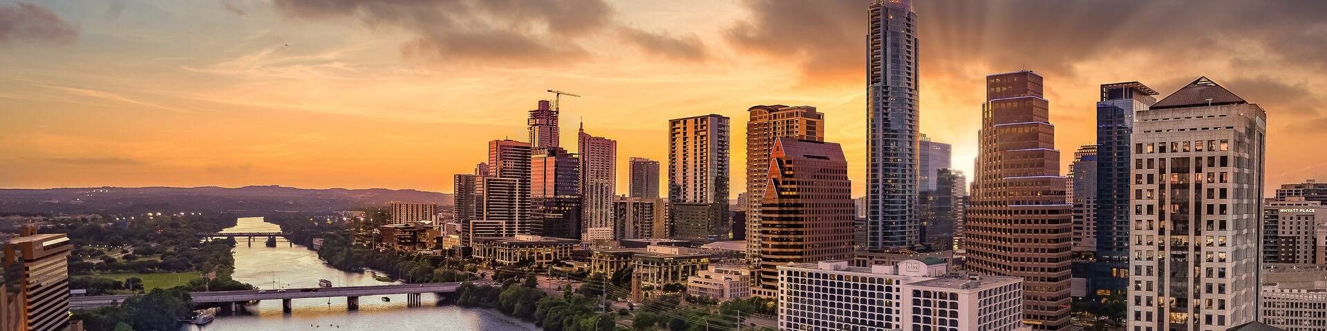 Austin Texas during sunset
