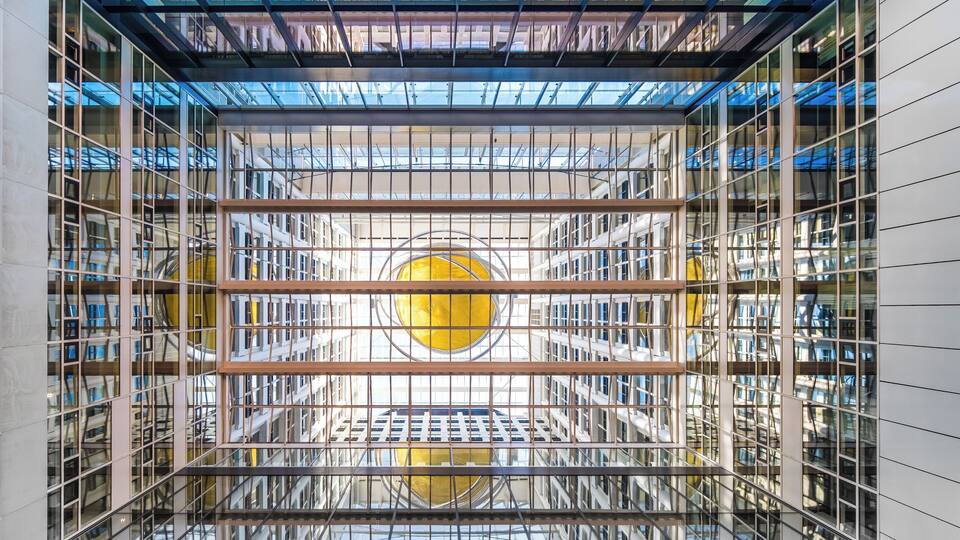 Cool lookup in this office building right next to the The Hague central station. Design: Jan Hoogstad and OMA