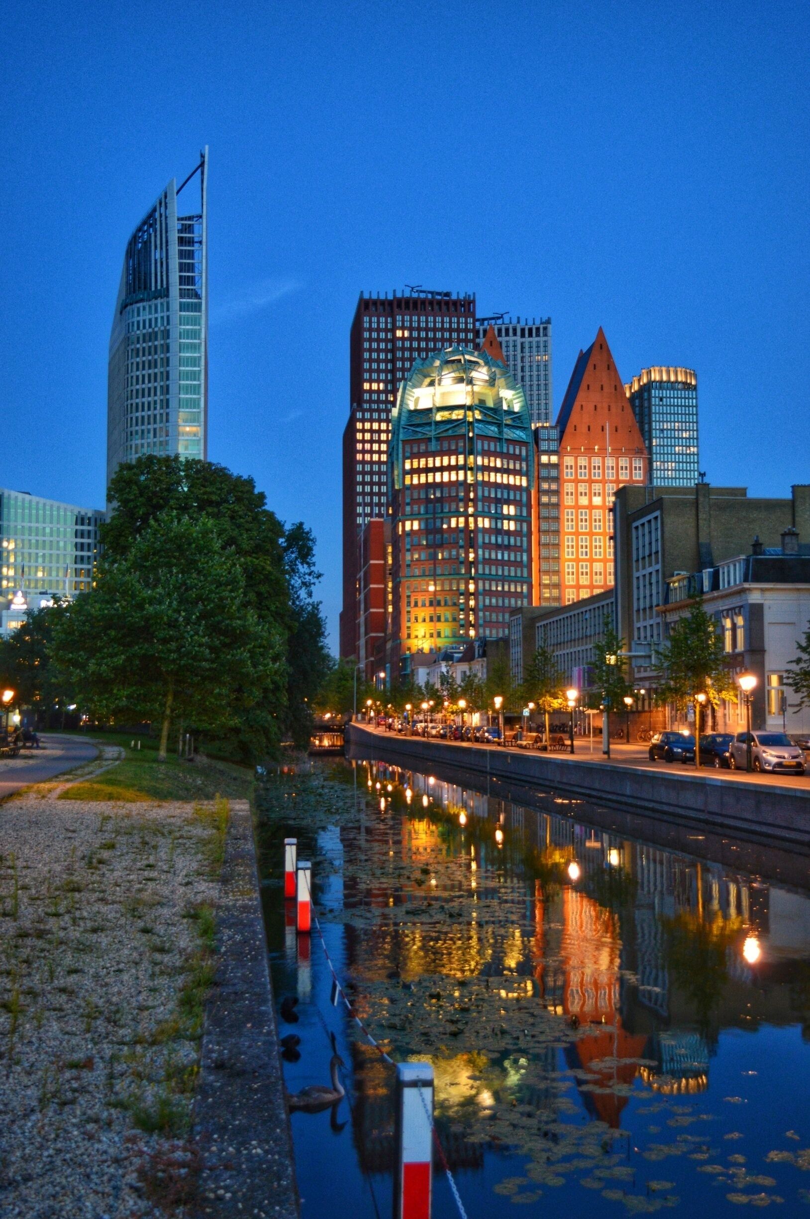 The Hague by night