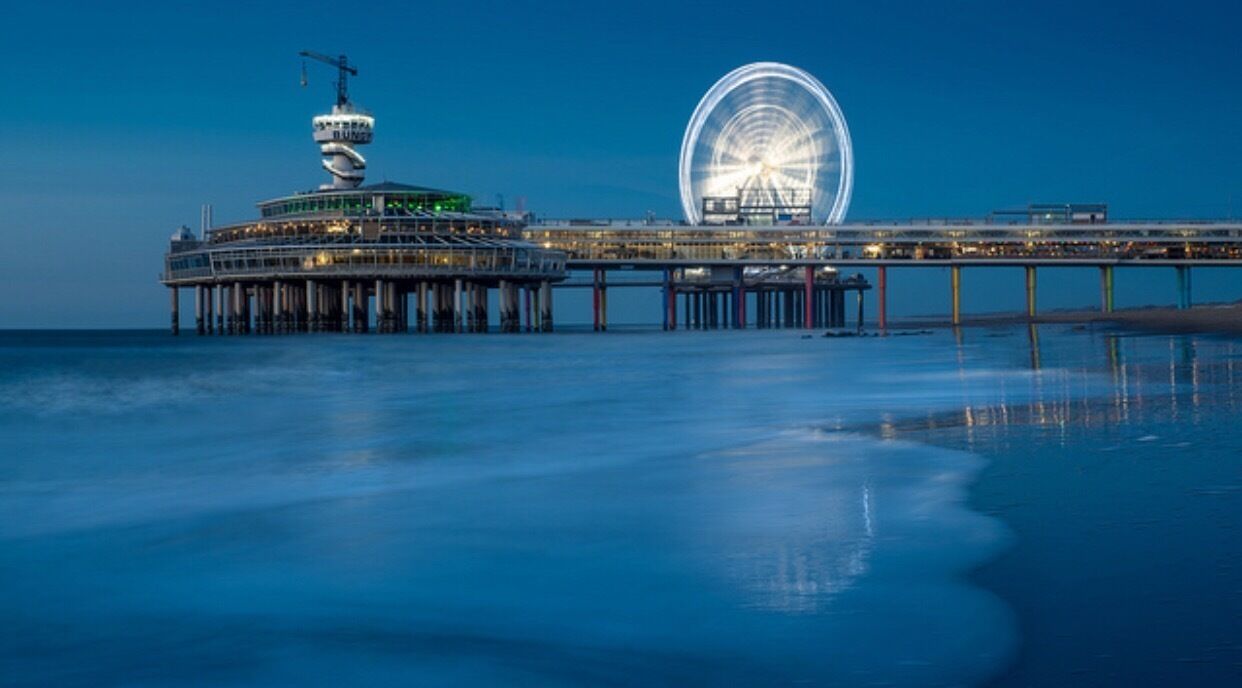 Scheveningen Pier during bluehour